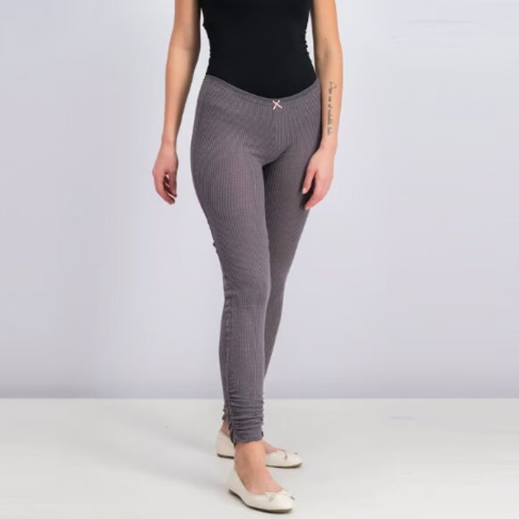 Free People Lou Lou Thermal Leggings Grey Size Large - Picture 1 of 4